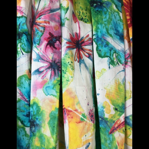 Vassalli Women's Multicolor Floral A-Line Skirt Sz 10 - Picture 4 of 9